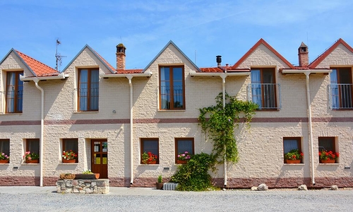 Fotografie realizací fasád pro bytový dům